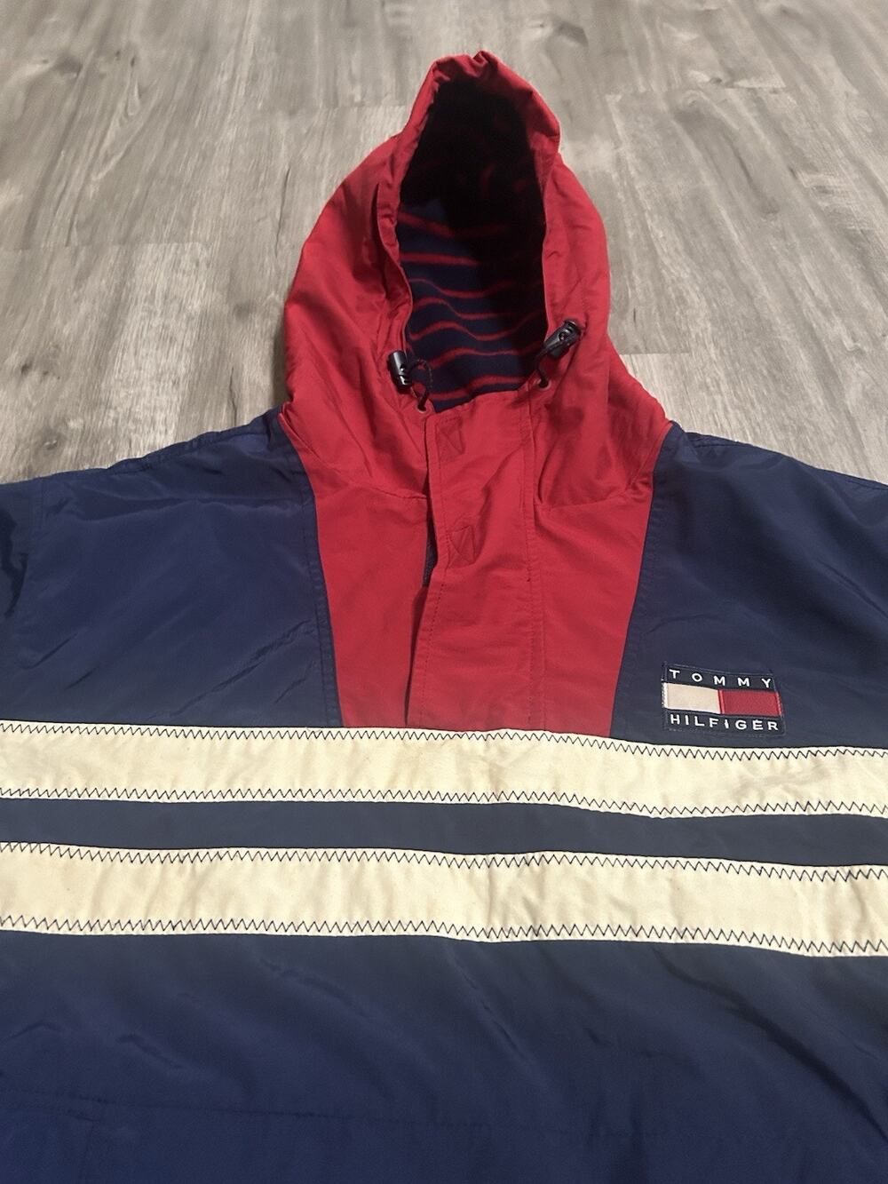 Vintage Rare Tommy Hilfiger Pharaoh Colorblock Lined Anorak Jacket Wu Tang L